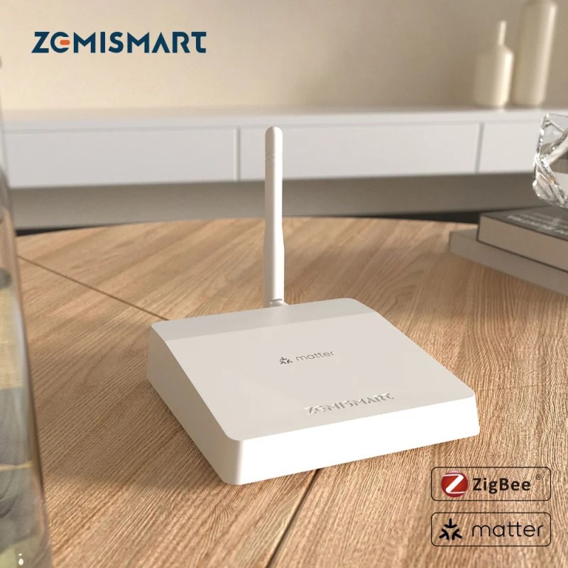Zemismart M6 智慧家庭中樞，透過 Matter 協議整合 Zigbee 設備，可連接高達 128 個裝置，穩定覆蓋全屋訊號。